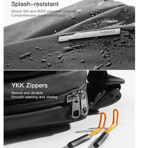 Sleek Black Men's Crossbody Bag - Picture 6 of 11